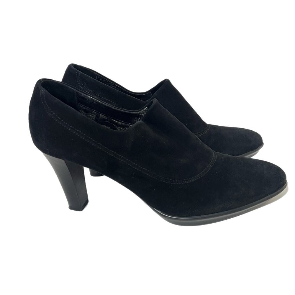 Aqualtalia Black Suede Leather Booties Made in Italy Size 8.5 Whimsygoth